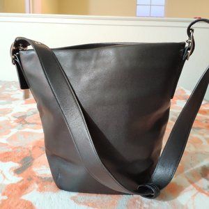 Coach Black Leather Shoulder Bag